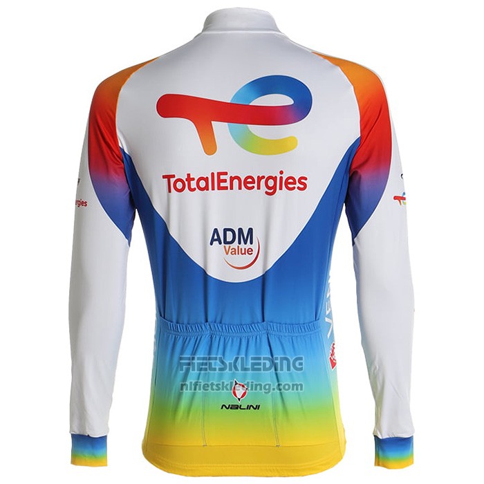 2021 Fietskleding Direct Energie Wit Rood Geel Blauw Lange Mouwen en Koersbroek